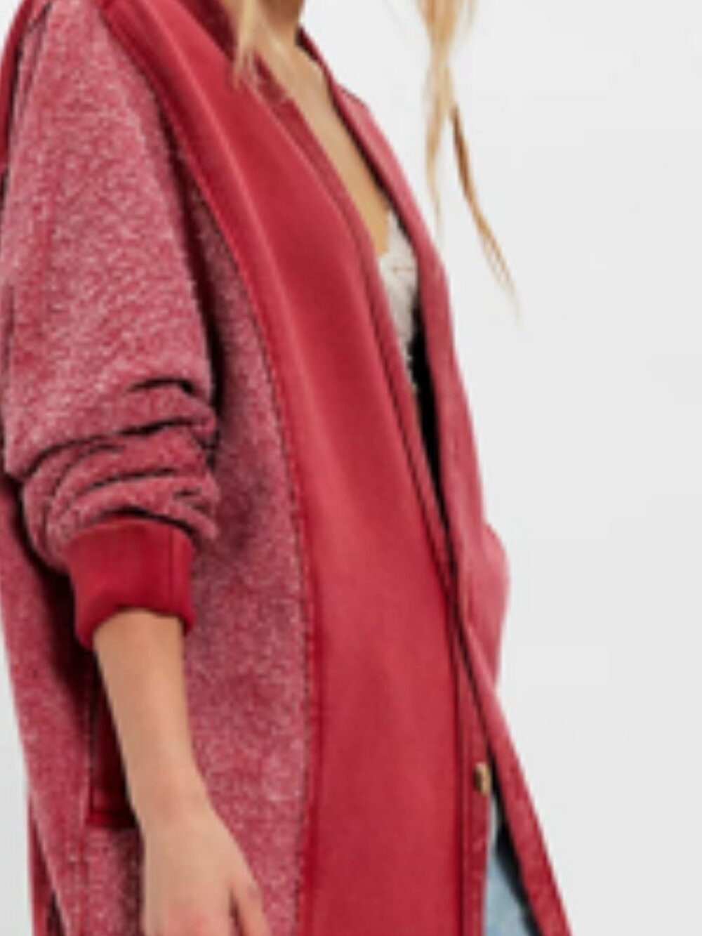 NWT We The Free Dreamy Blue Cardi in Stolen Kiss (Red) - Picture 8 of 13